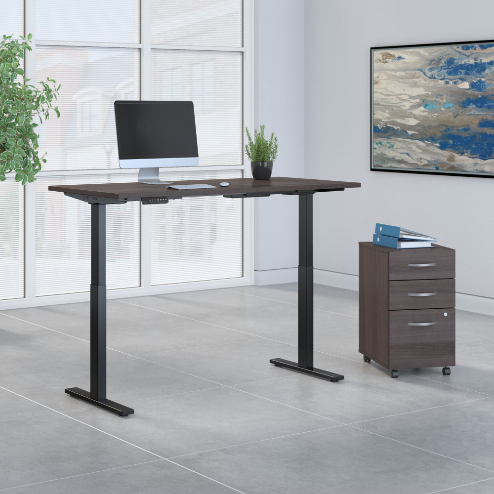 Move 60 Series 72W x 30D Height Adjustable Standing Desk with Storage